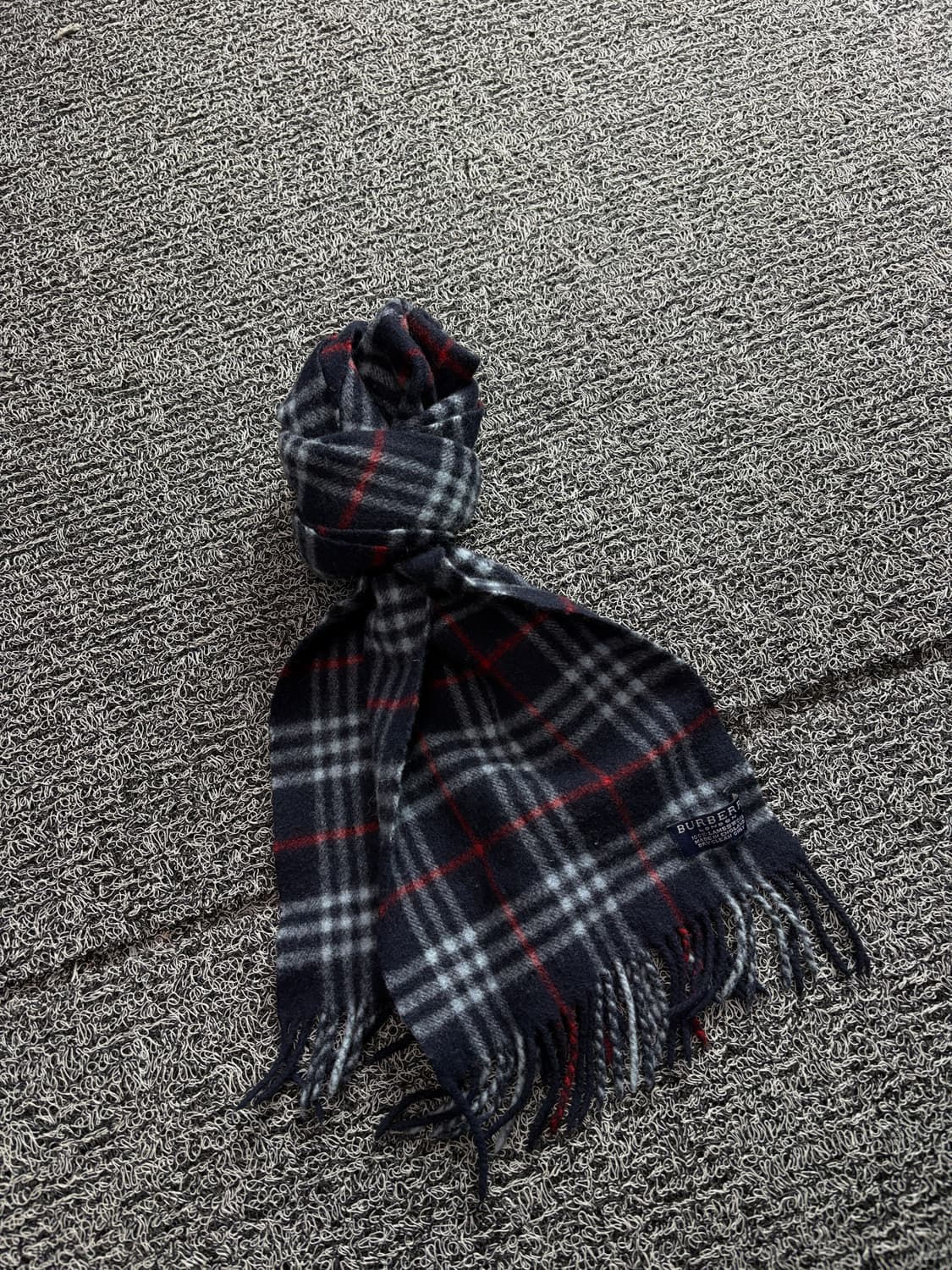 버버리 노바체크 네이비 램스울 머플러 3127 상품이미지1