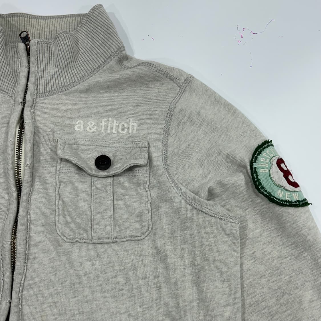 Abercrombie 아베크롬비 a&fitch 멜란지 집업자켓 상품이미지4