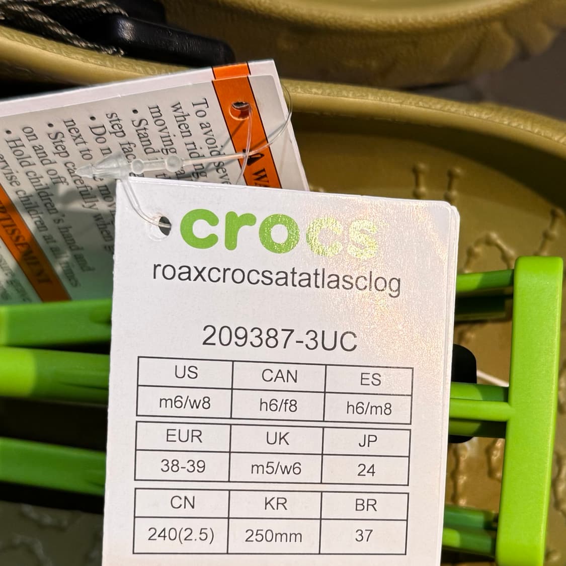 [250] 크록스 x 로아 하이킹 아틀라스 클로그 알로에 멀티 상품이미지4