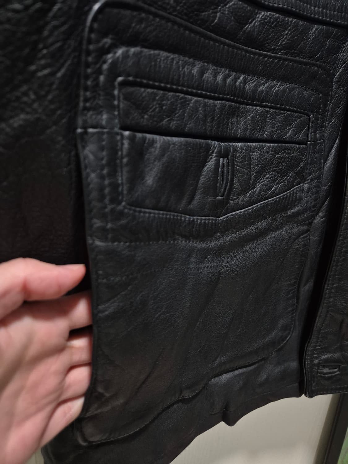 (세일)JPN빈티지. 소가죽 카코트 블랙 상품이미지4