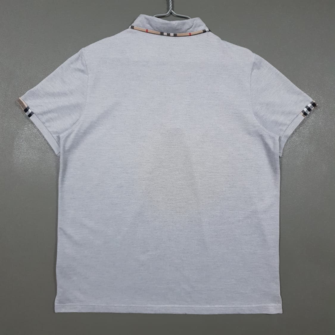 여성 XL) 버버리 크레스트 노바체크 반팔 카라티 폴로 피케 셔츠 그레이 상품이미지10