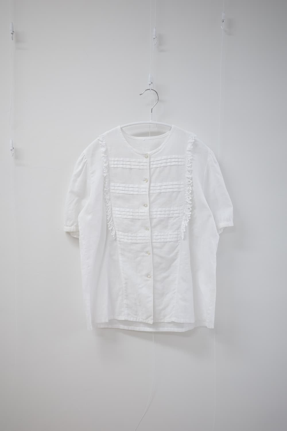 White frill lace cotton blouse 상품이미지2