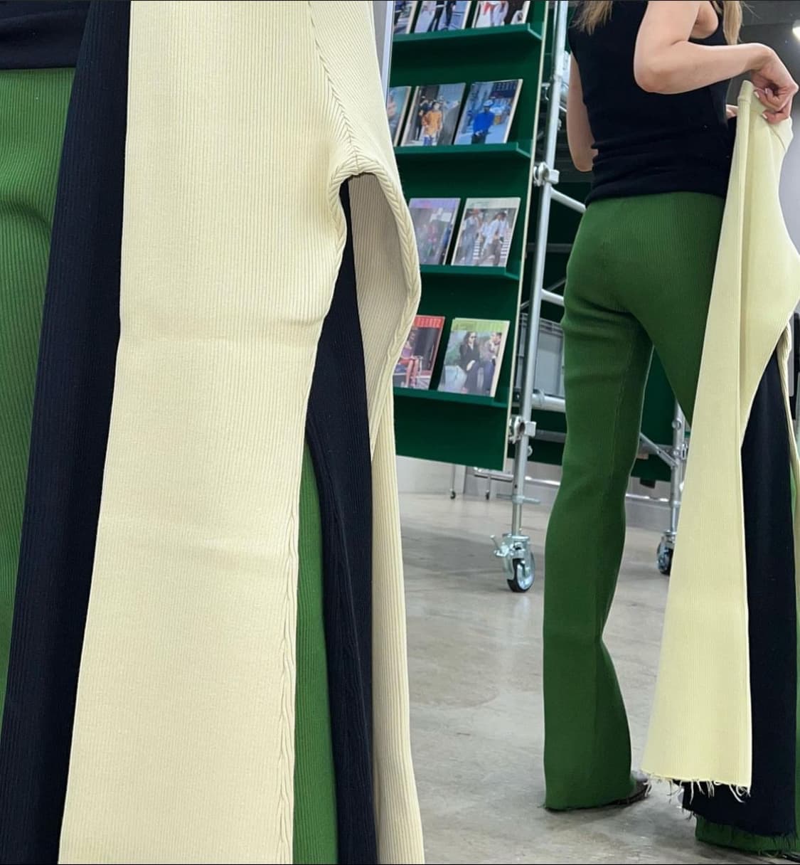 퍼버즈 립팬츠 그린 상품이미지1