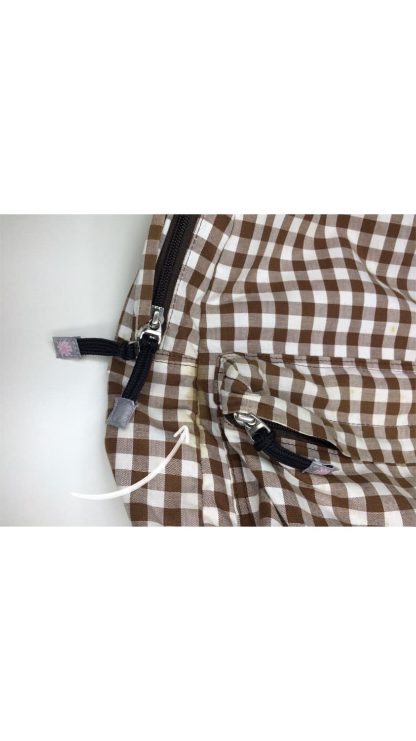 빈티지 브라운 체크 모리걸 백팩 상품이미지3