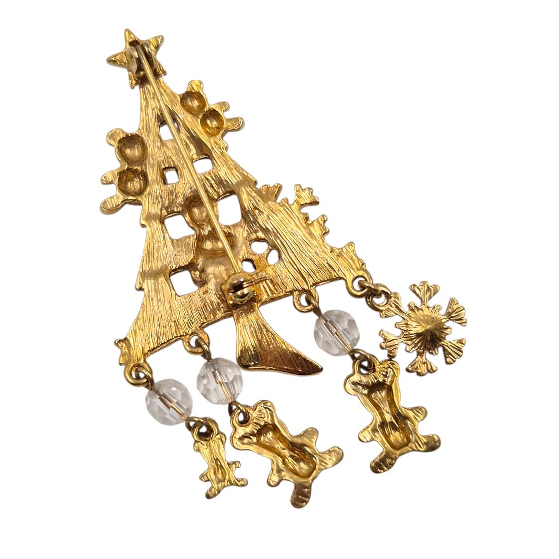 80s 미국 에이본 크리스마스 트리 베어 브로치 상품이미지3