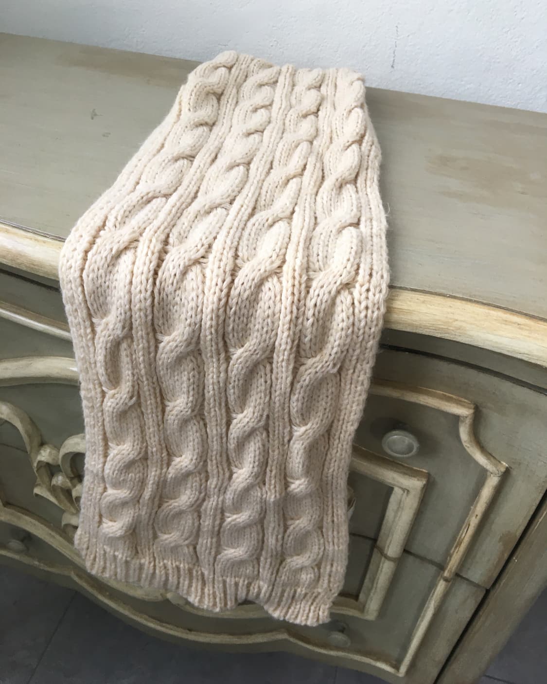  cable pattern 2way knit muffler 상품이미지5