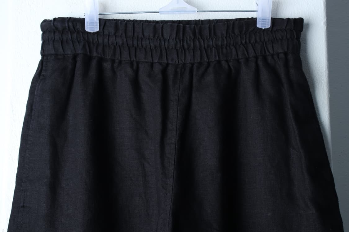 (M-L) 코스 반바지 팬츠 린넨 마 100 밴딩 블랙-P9977 상품이미지3