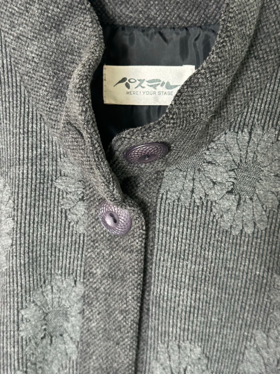 차콜 패턴 코트 자켓  상품이미지5