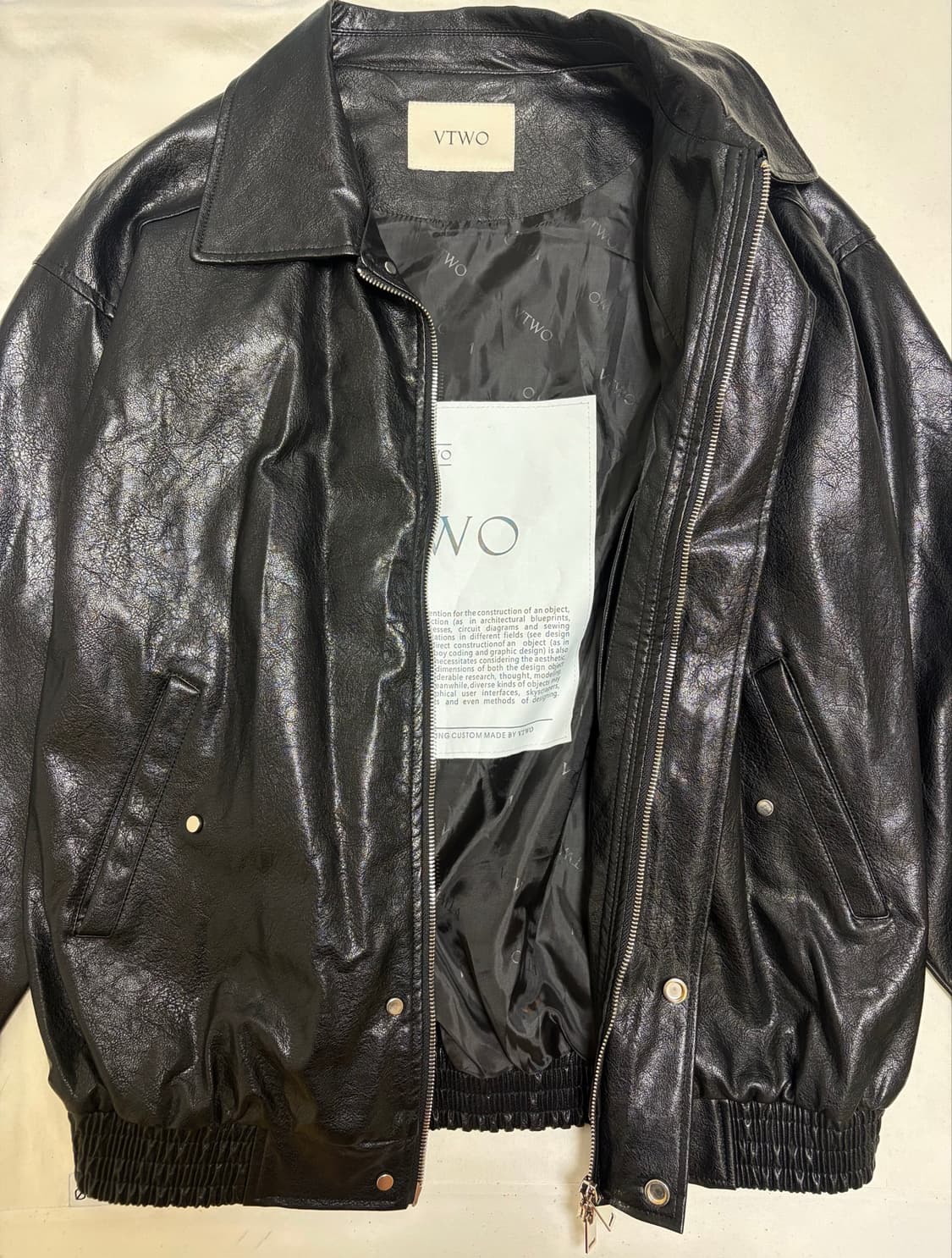 VTWO 레더 자켓 상품이미지2