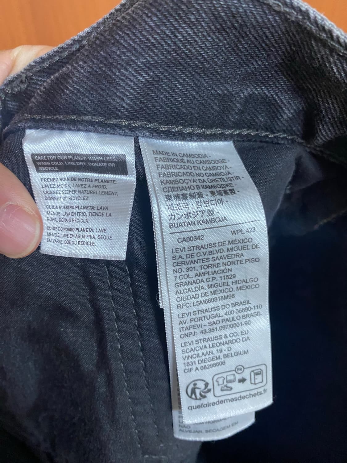 [LEVIS] 여성용 리바이스 MID STRAIGHT 흑청 데님 28 상품이미지6