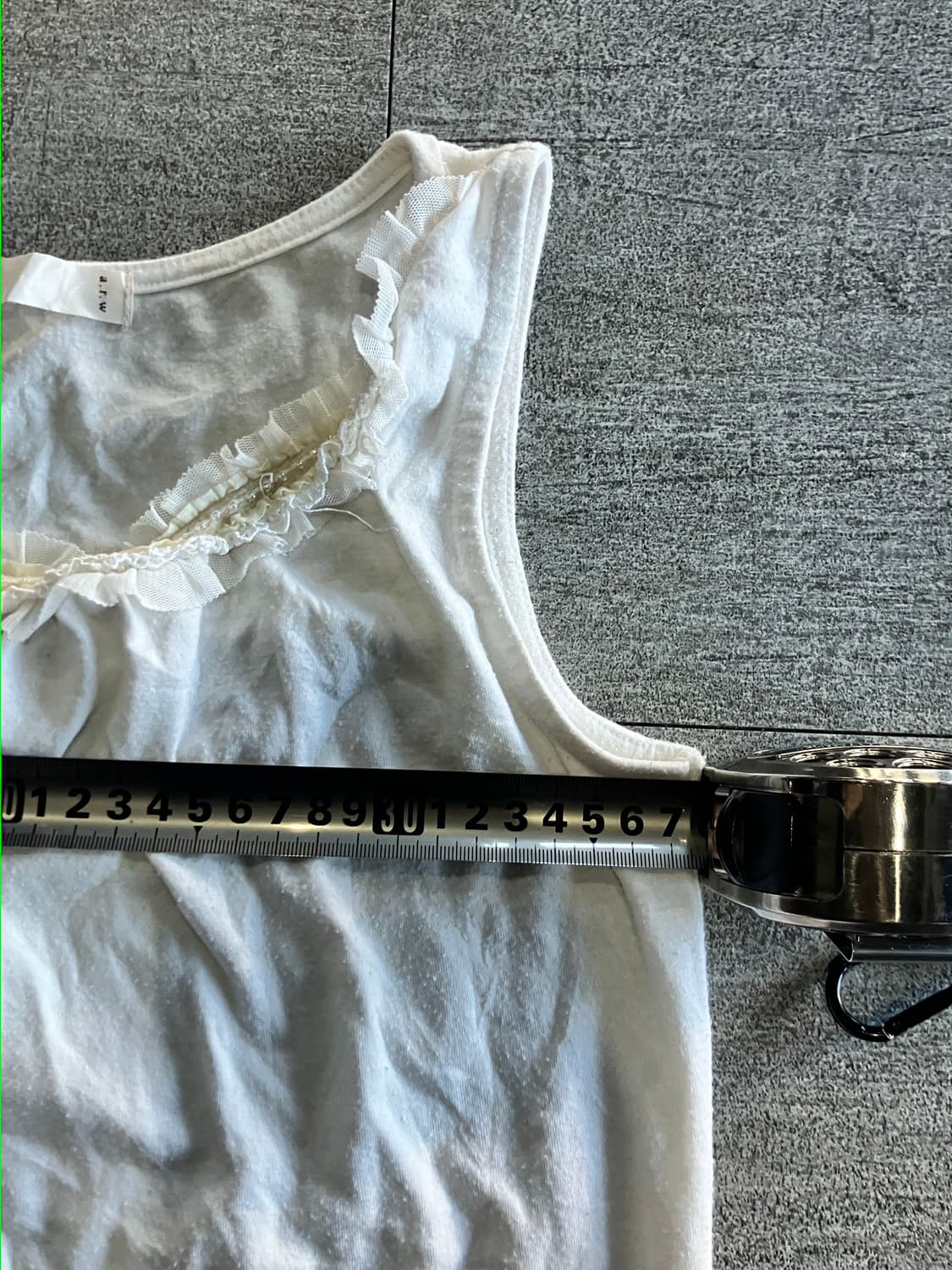 일본빈티지 Arw 하구미모리걸 달천깔페어리 러플레이스 슬리브리스나시탑 상품이미지2