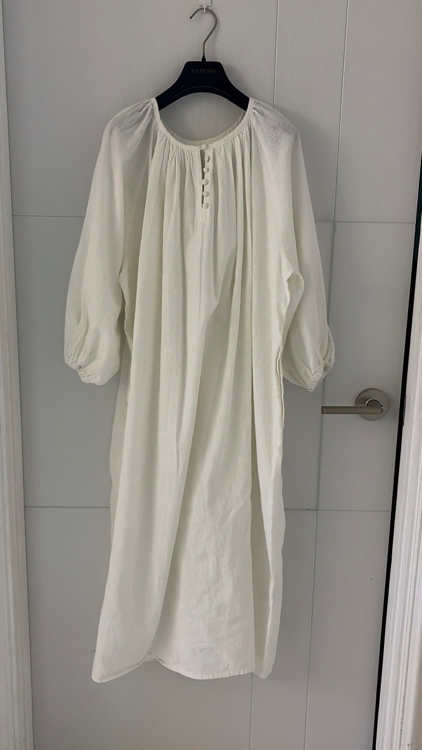 일본구매 TUTIE 아이보리 린넨 롱 원피스 44-77 상품이미지1