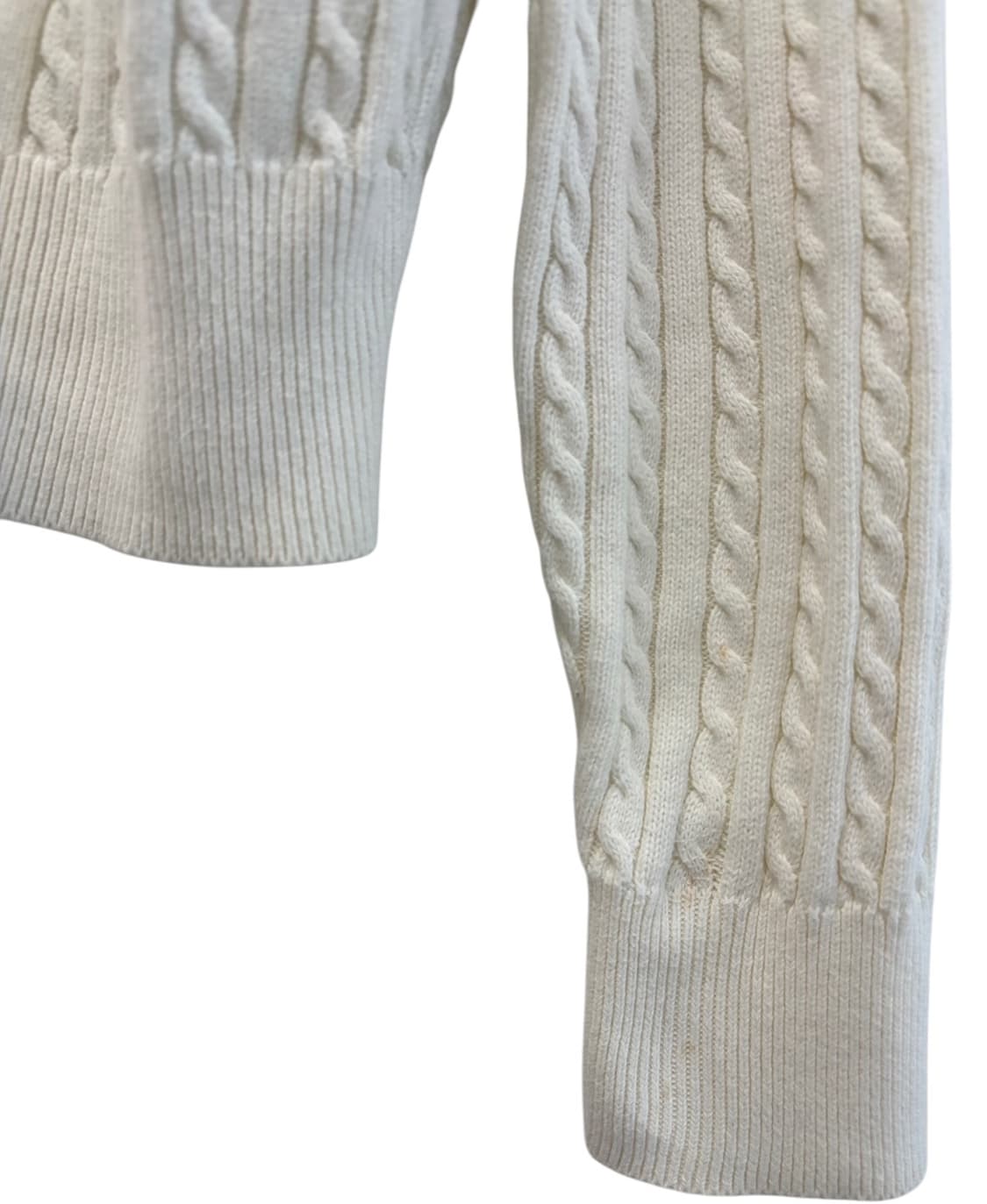 폴로 꽈배기 케이블 가디건 화이트 (여성S) 상품이미지4