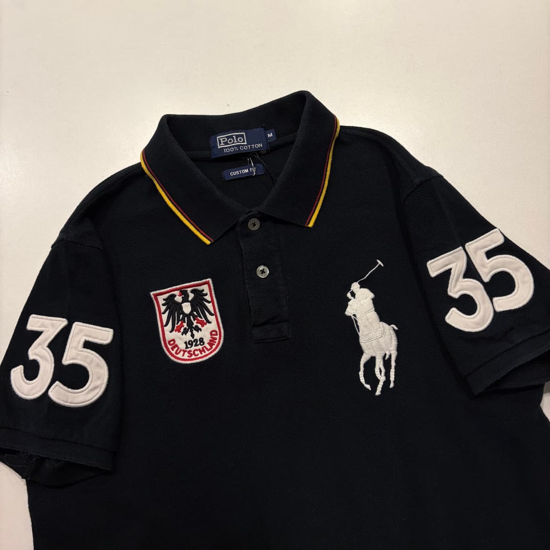 [M] 폴로 랄프로렌 치프키프 블랙 커스텀핏 반팔 카라티 C842 상품이미지3