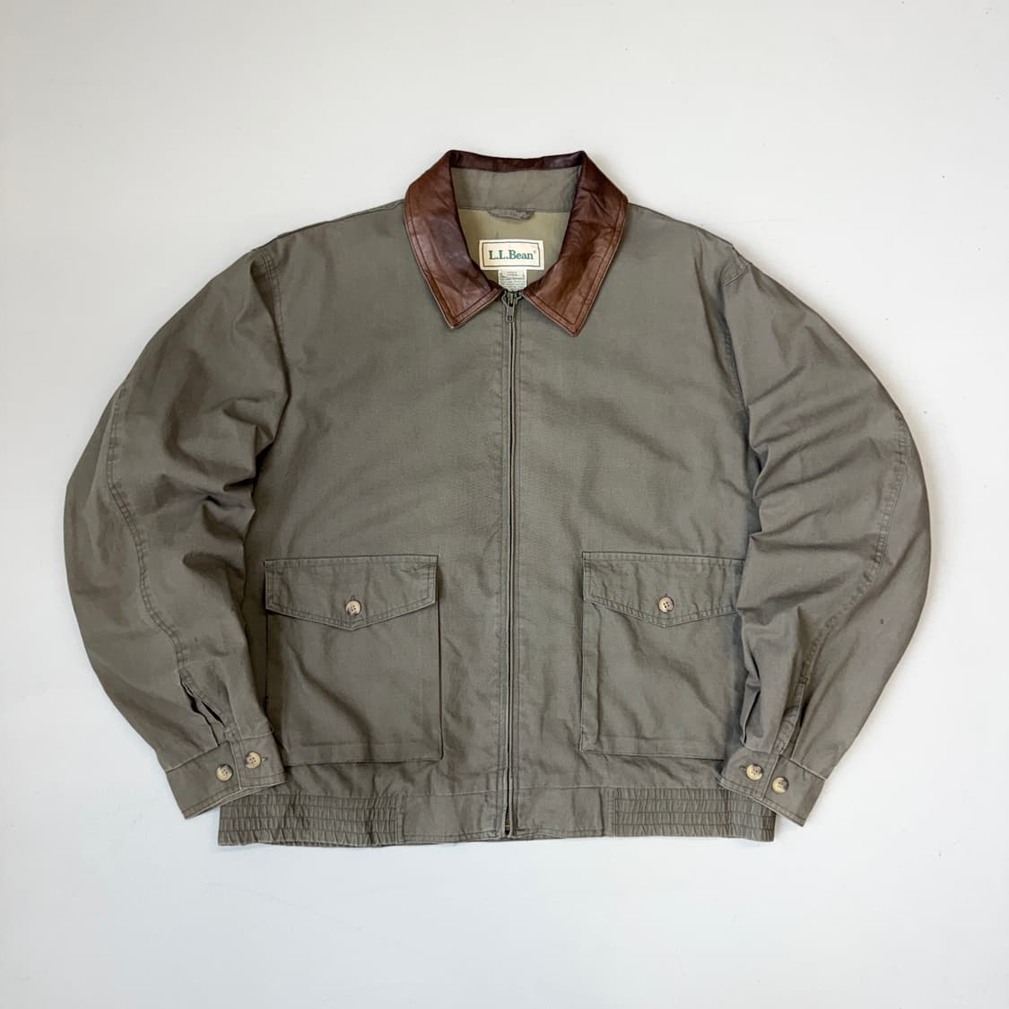 엘엘빈 90s 레더카라 A-2 워크 봄버 자켓 상품이미지2