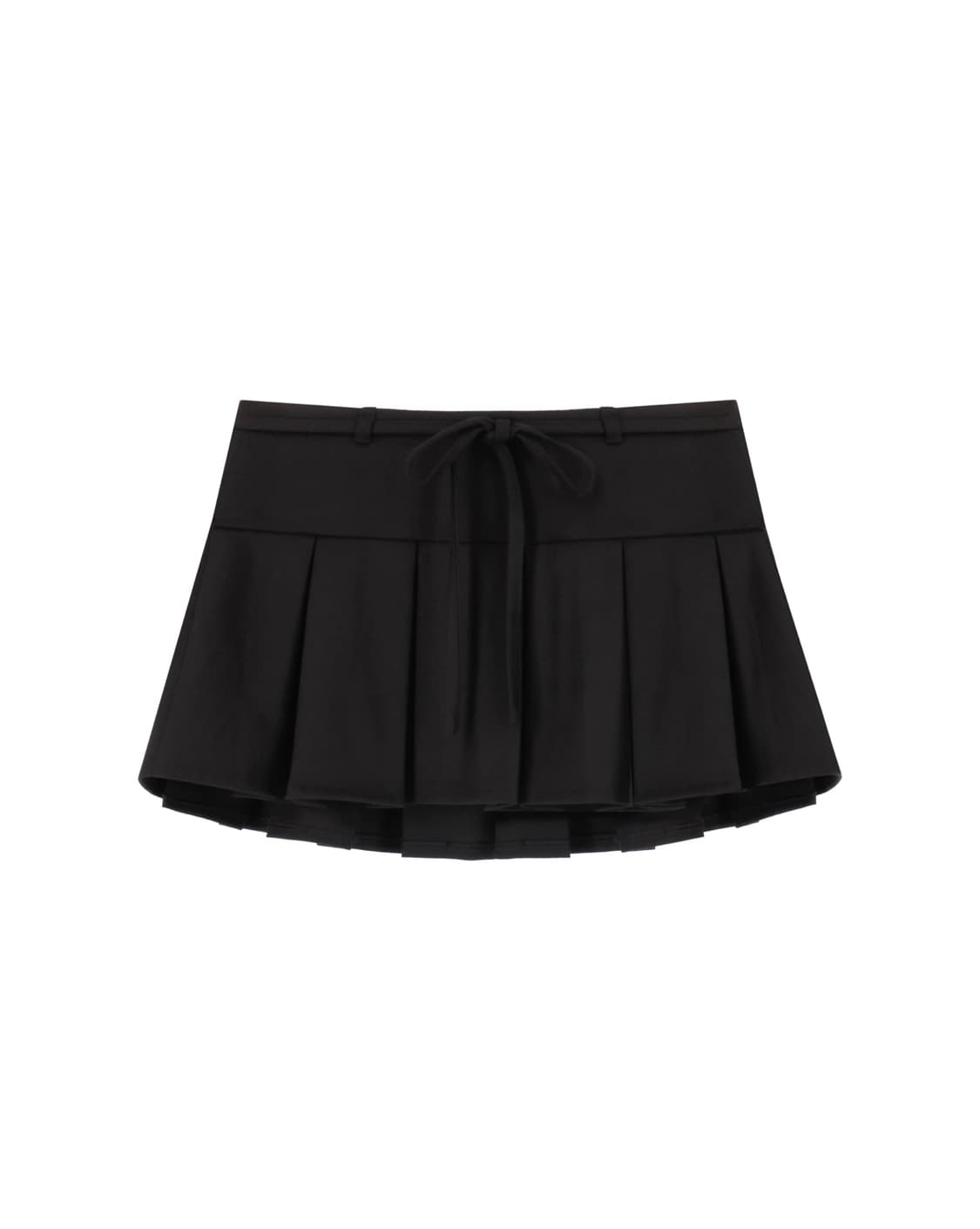 클리시어 허깅 리본 플리츠 스커트 블랙 S 닝닝 상품이미지1