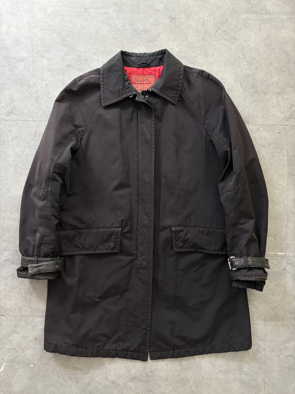 Prada 프라다 레더 버클 코트 상품이미지1