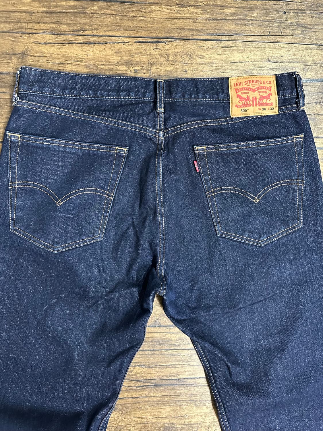 리바이스 LEVIS 505 레귤러핏 진청 데님 팬츠 W36 L32 상품이미지2