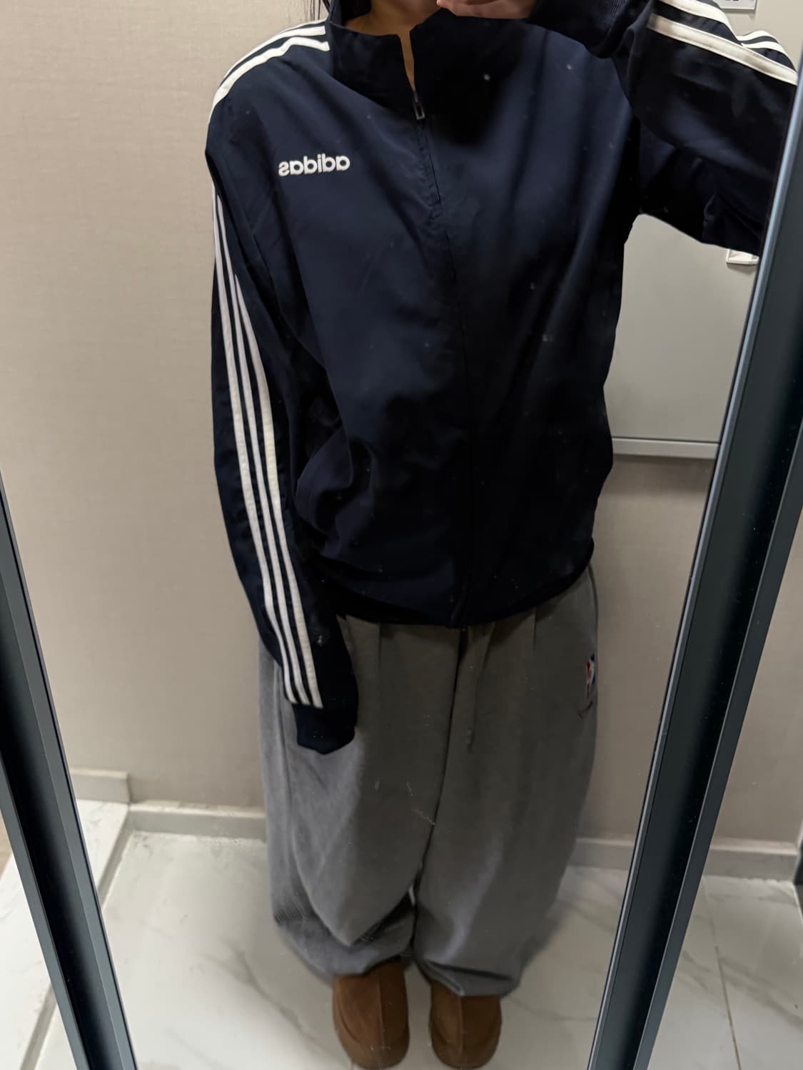 아디다스 네이비 져지 집업 L 상품이미지1