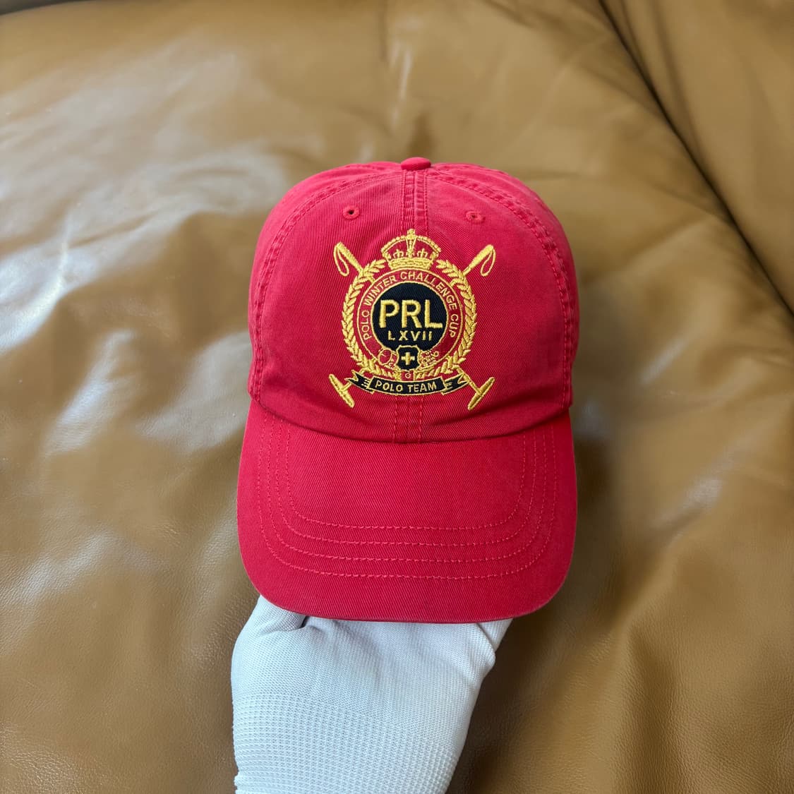 POLO 폴로 랄프로렌 6패널 볼캡 모자 레드 윈터 챌린지 컵 팀 레드 상품이미지2