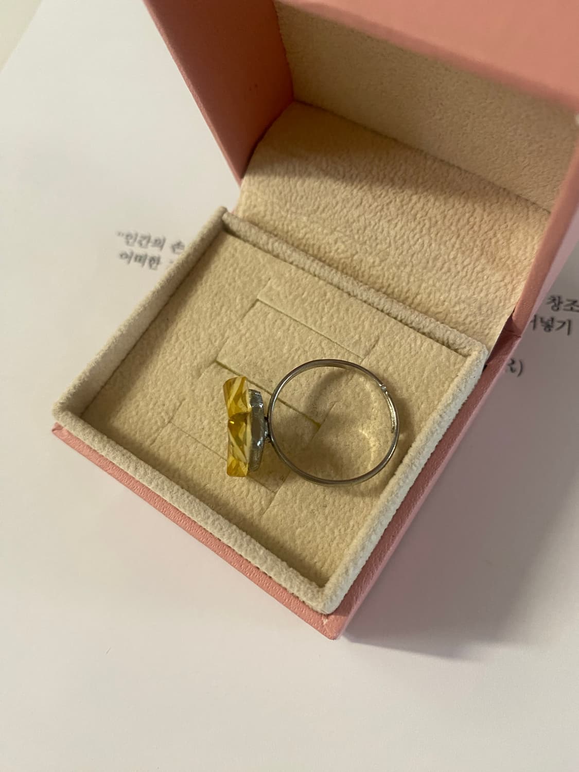 옐로우 플라워 빈티지 반지 상품이미지4