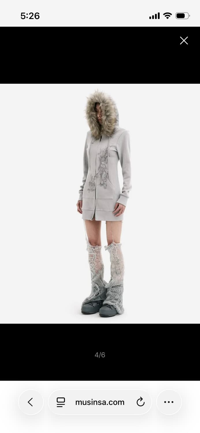 허그유어스킨 롱 퍼 후드집업  상품이미지2