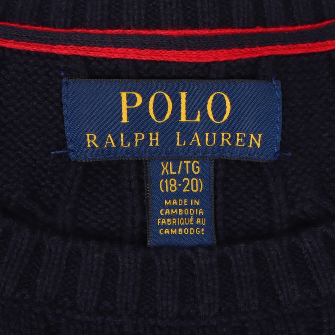 폴로 랄프로렌 네이비 코튼 케이블 니트 상품이미지8