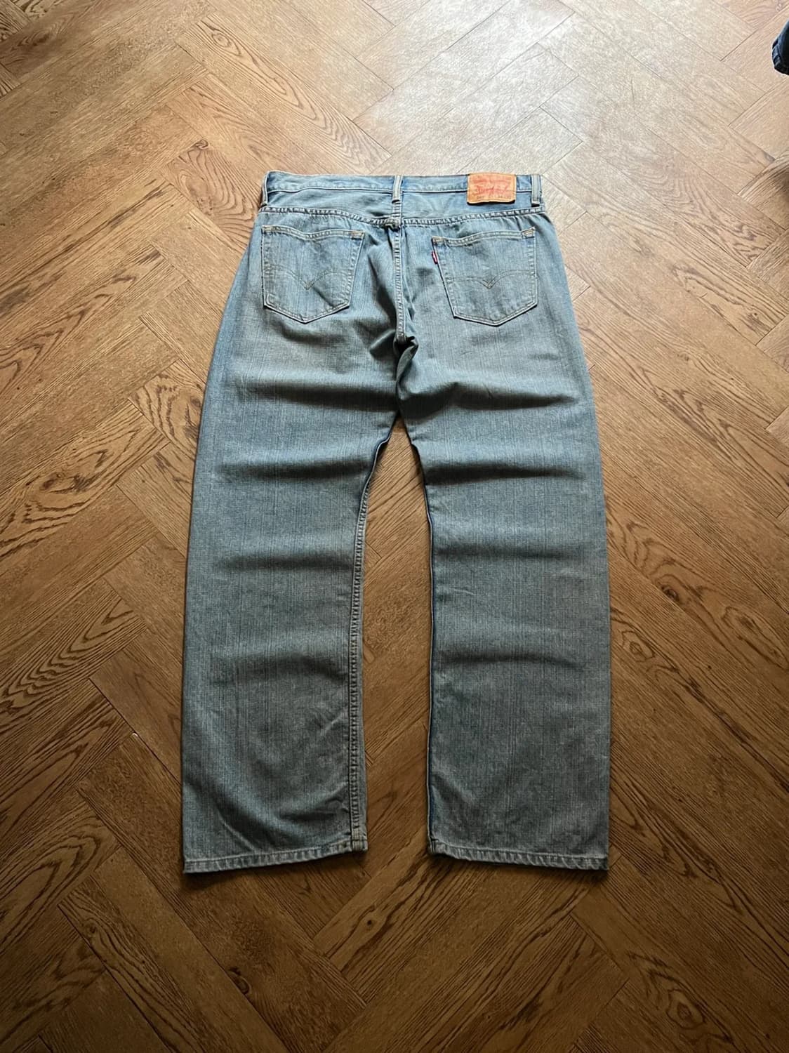 [34]리바이스 569 와이드핏 빈티지 워싱 라이트블루 데님 팬츠 상품이미지1