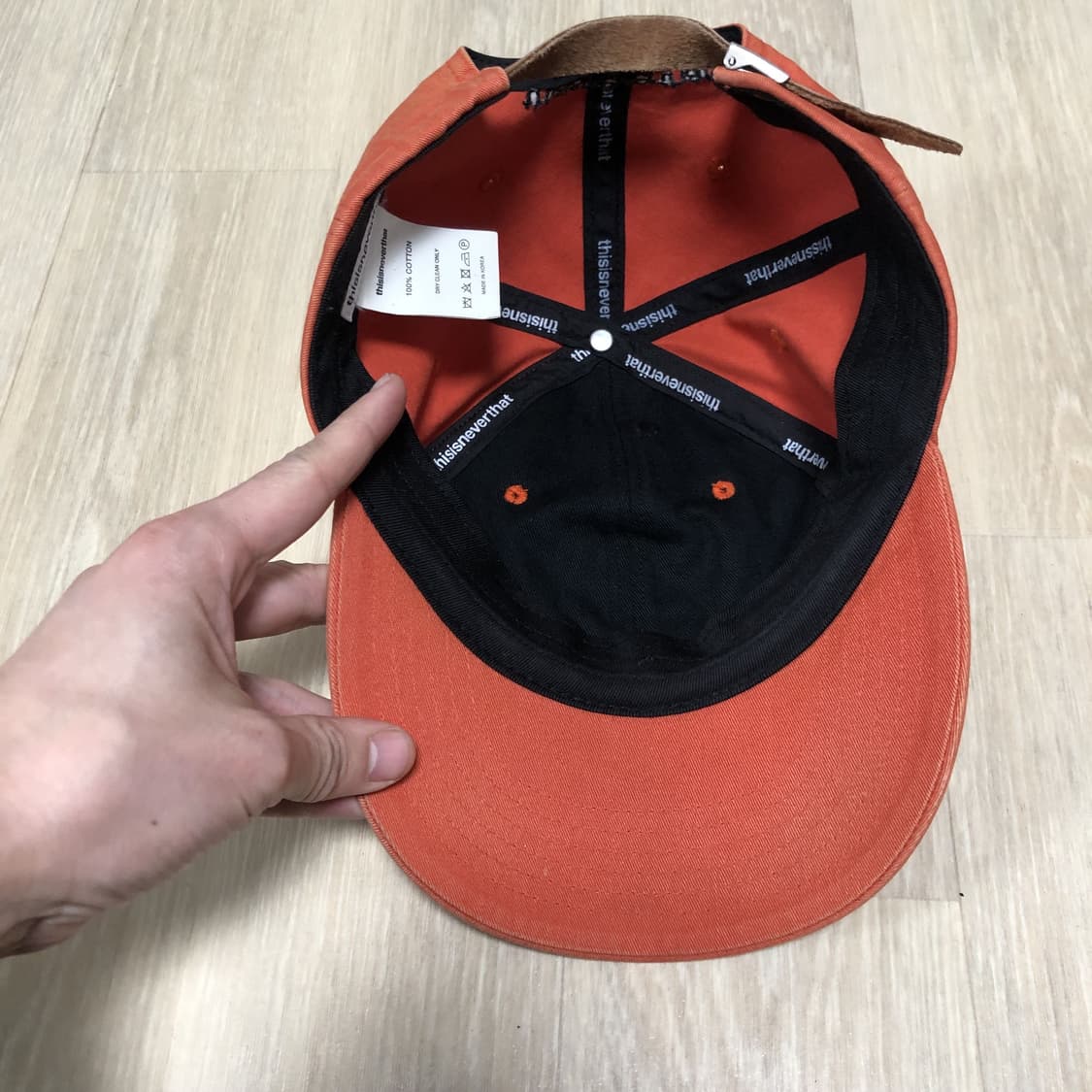 (OS) 디스이즈네버댓 15 FW 스컬패치 BCGC 캡 오렌지 상품이미지7