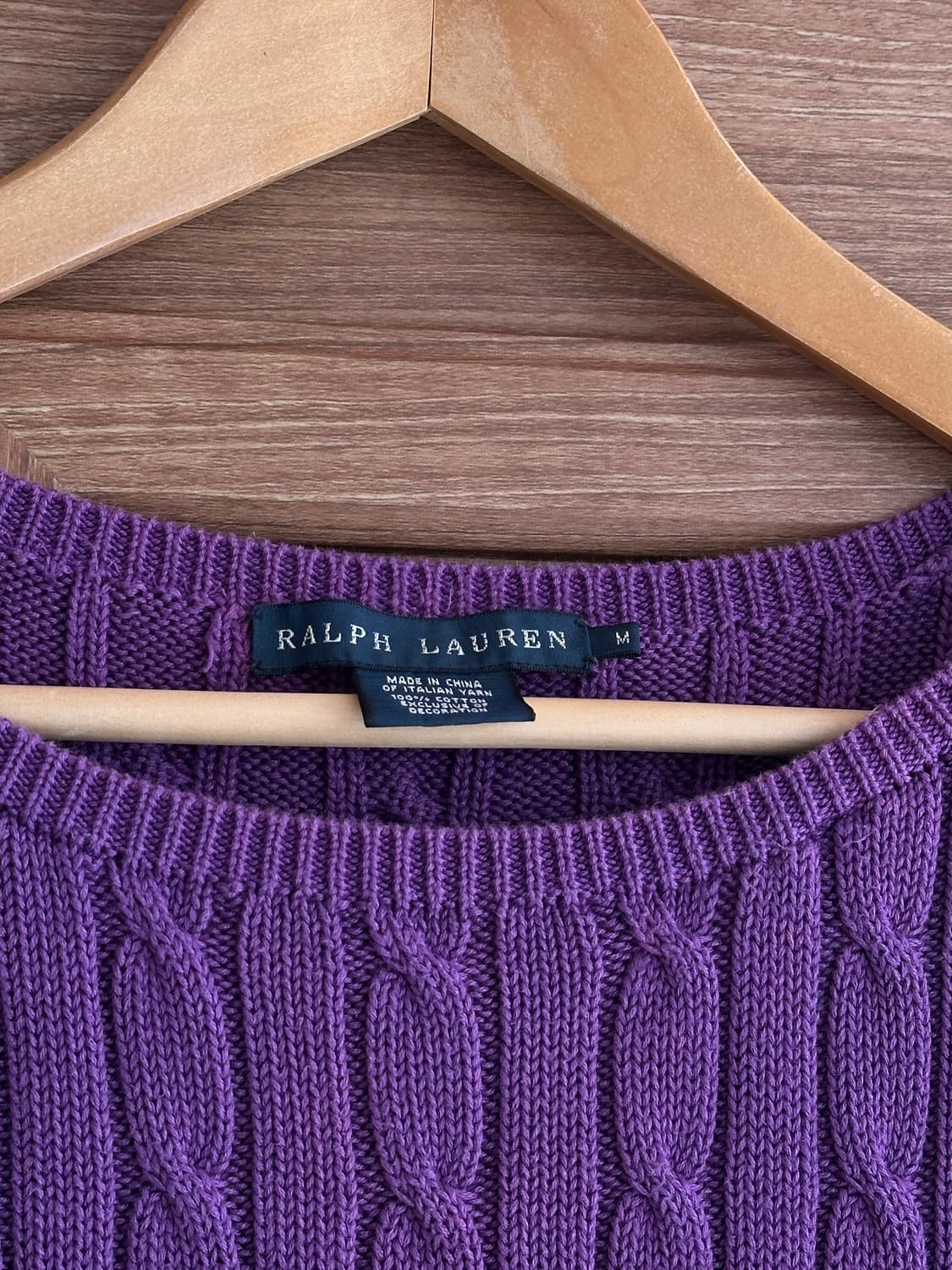 폴로 랄프로렌 여성 꽈배기 니트 M 상품이미지5