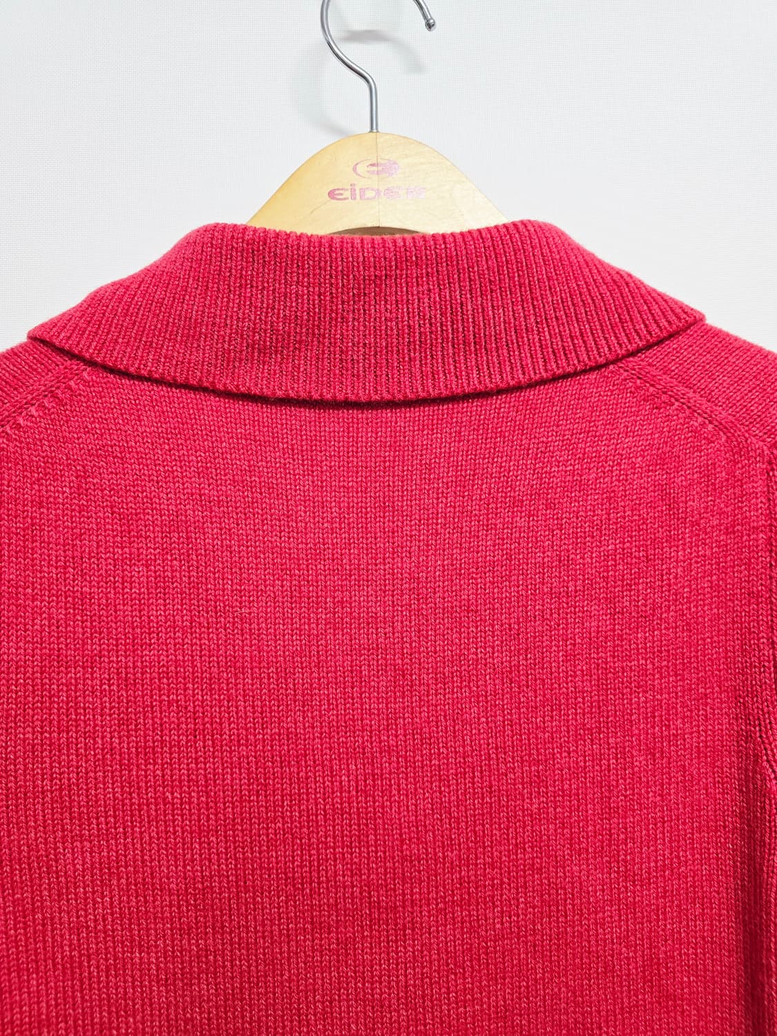 기비  레드 배색 여성 가디건 상품이미지6