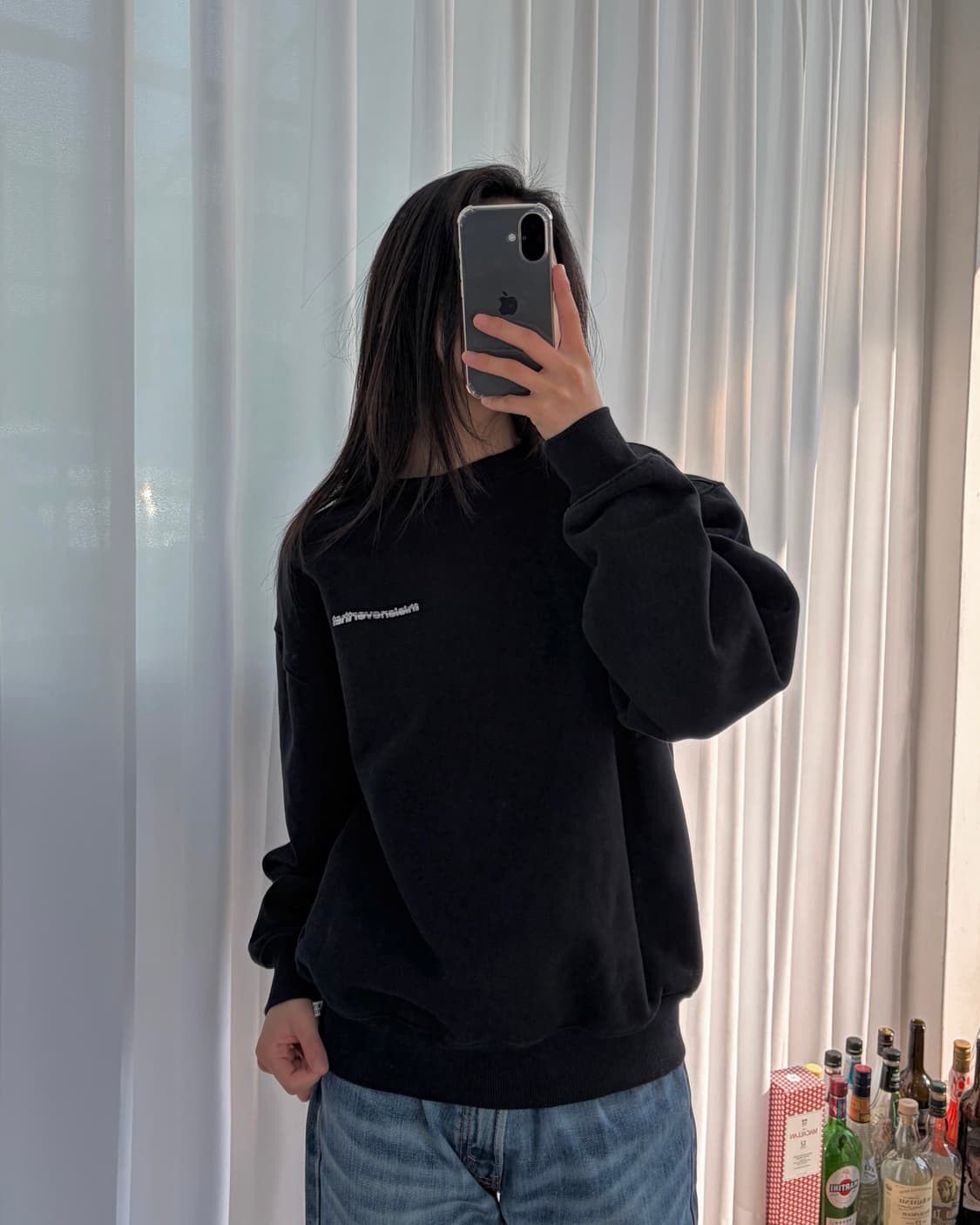 [S]디스이즈네버댓 스펠아웃 크루넥 기모 맨투맨 상품이미지1