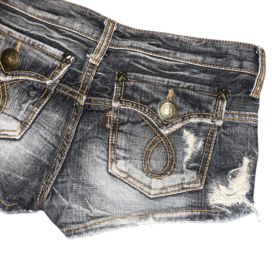 d.i.a 다이아 스터드 데미지 데님 숏팬츠 갸루y2k펑크 상품이미지4