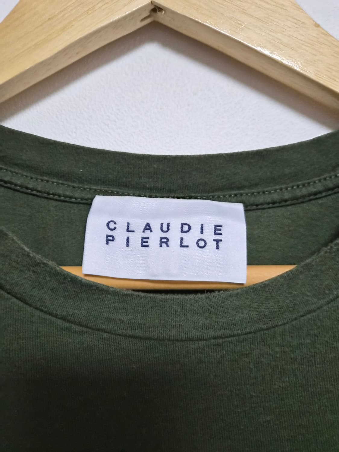 클라우디피에로 카키 반팔 티셔츠 Free사이즈 - T76 상품이미지4