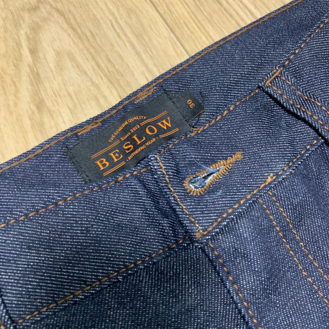30)Beslow 비슬로우 더블니 생지 데님 상품이미지4