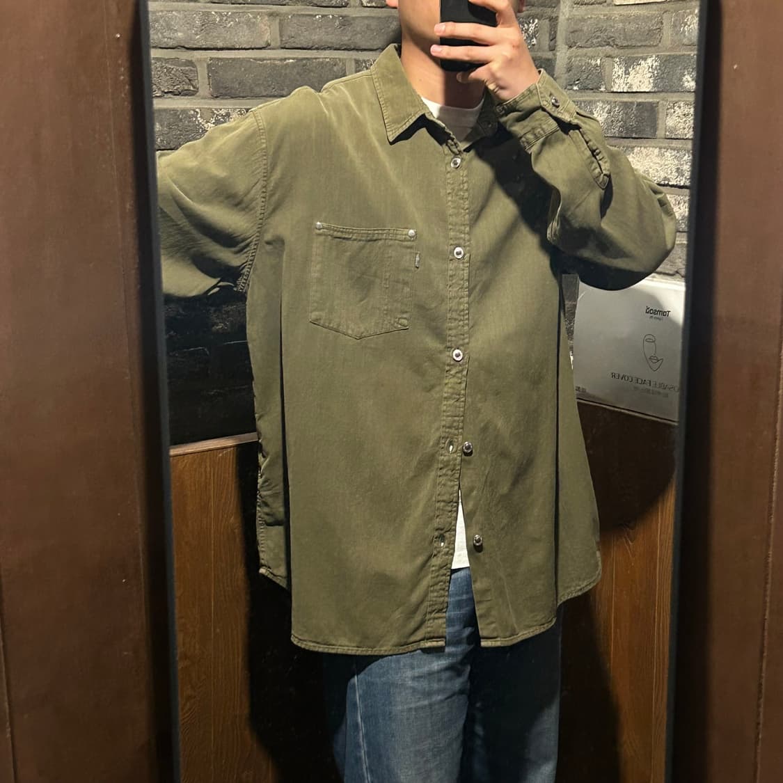 L) 리바이스 실버탭 오버사이즈 올리브 카키 셔츠 상품이미지9