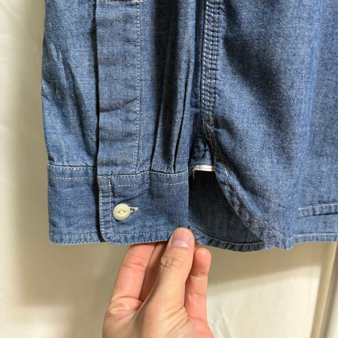 폴로 데님앤서플라이 셀비지 샴브레이 셔츠 / 블루, M 상품이미지6