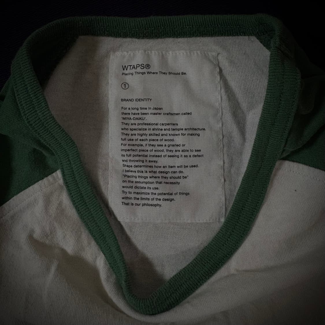 WTAPS Raglan 3/4 Tee 상품이미지6