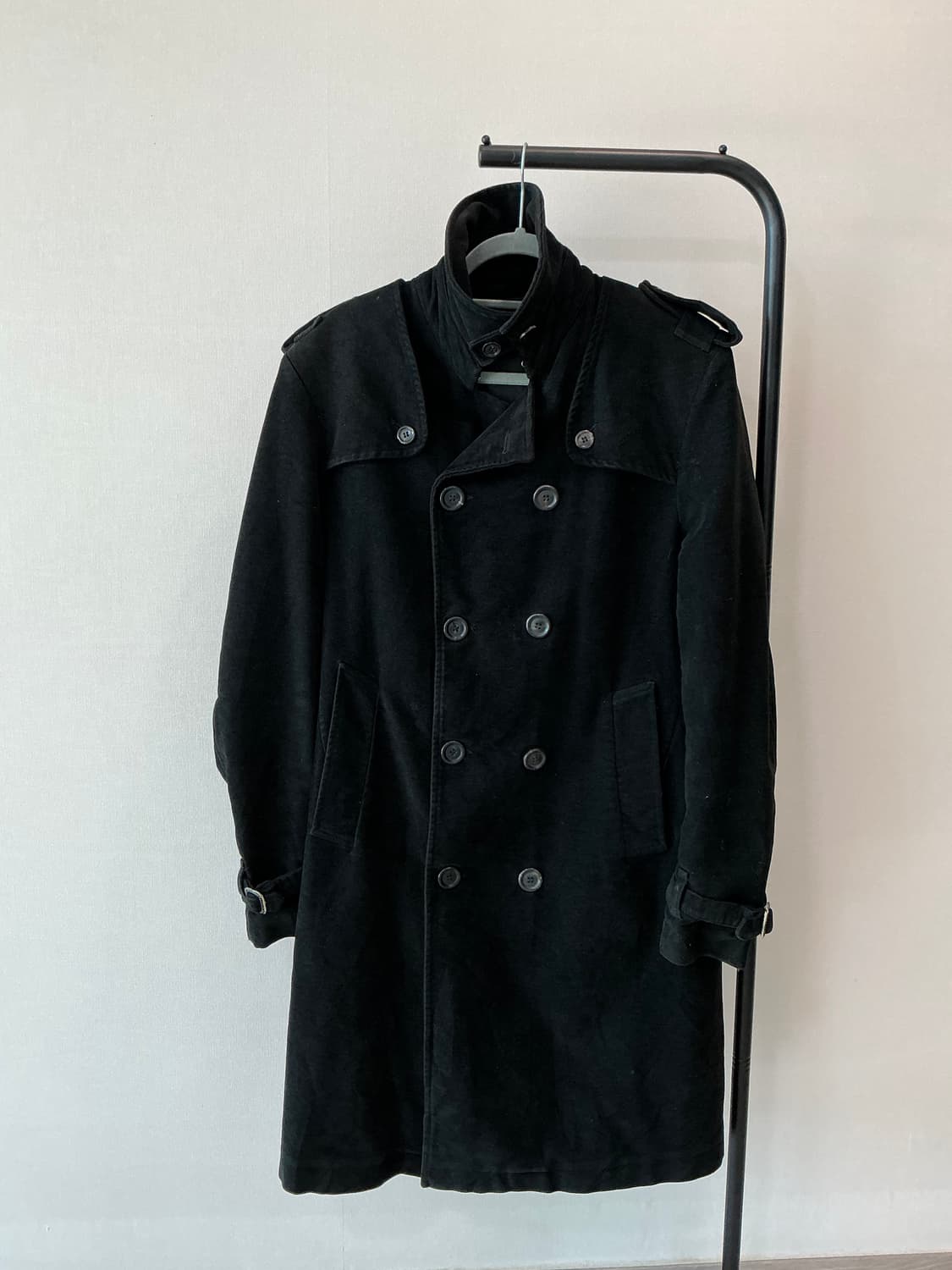 몰스킨 더블 브레스티드 코트 상품이미지1