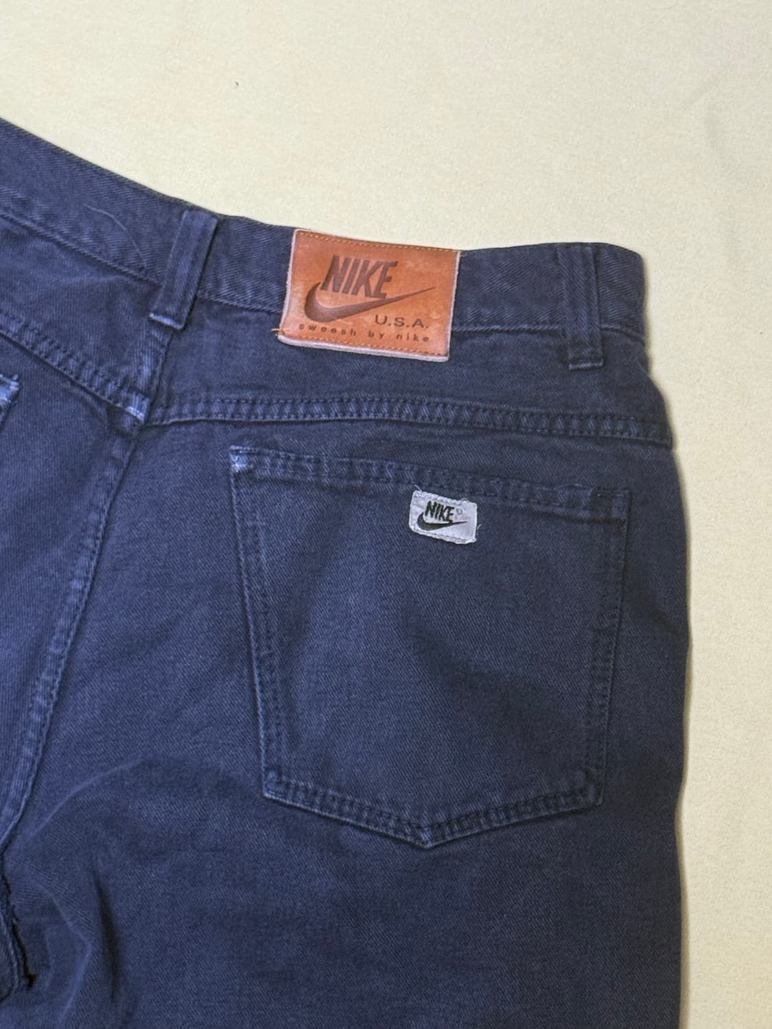 나이키 스우시 카펜더 네이비 데님 숏츠 반바지 90s usa 상품이미지5