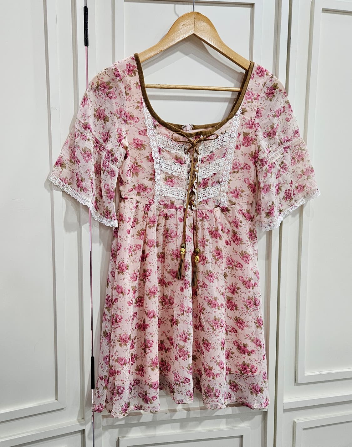 세실 맥비 (CECIL McBEE) 딸기우유 플라워 레이스 원피스 상품이미지2