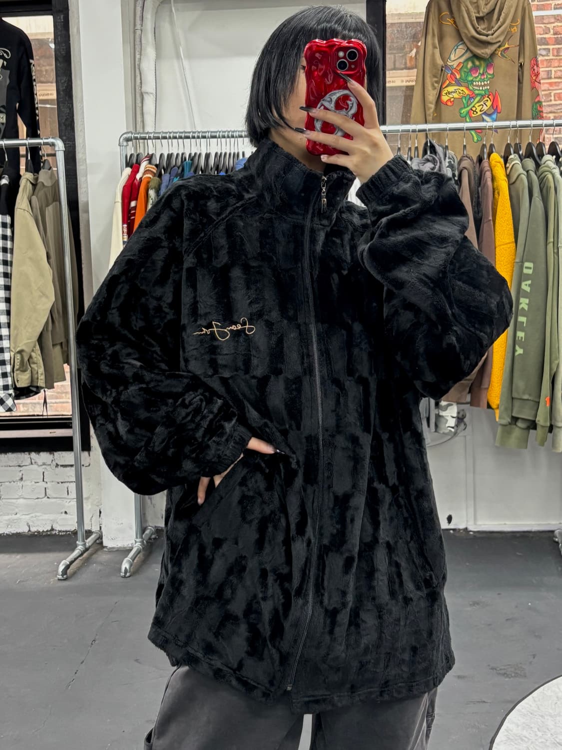 Sean john 션 존 벨루어 오버핏 자켓 상품이미지3