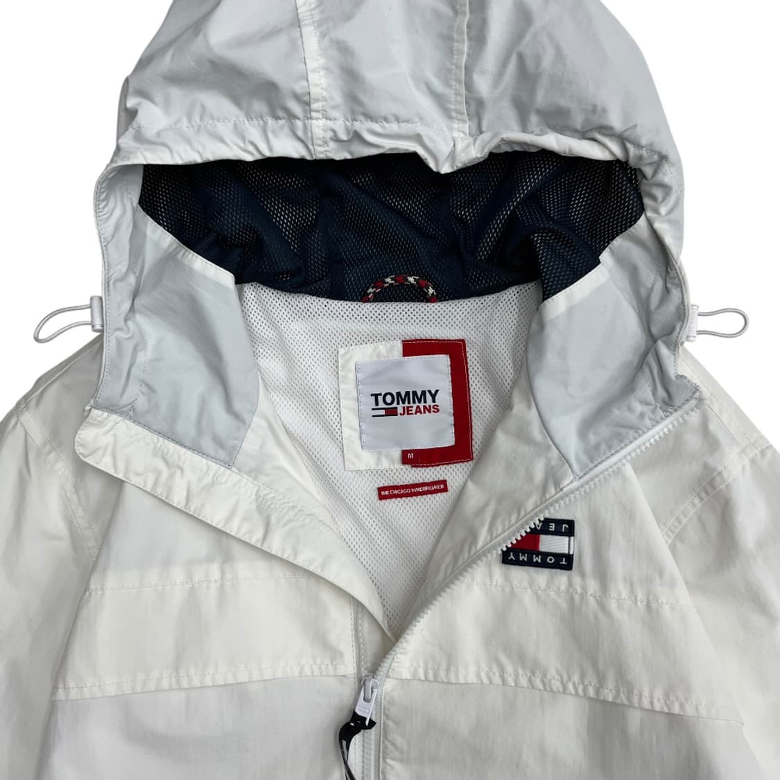 타미힐피거 진스 로고 화이트 후드 바람막이 M 상품이미지5