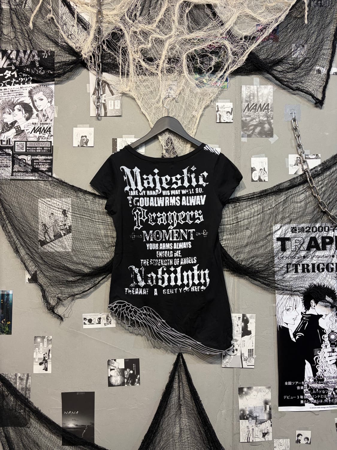 PUNK wing Diagonal detail halfsleeve 상품이미지4