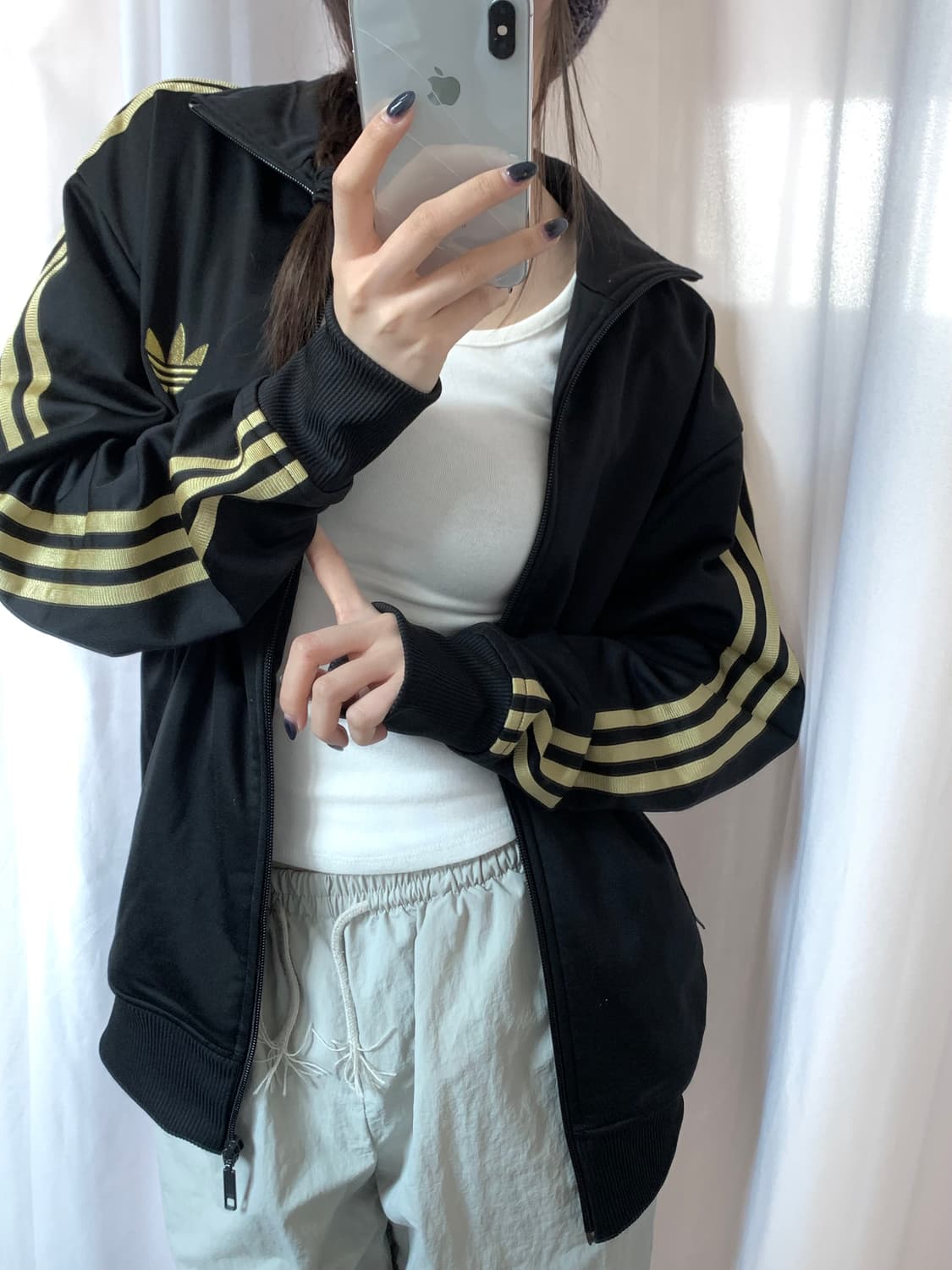 Adidas 아디다스 블랙-골드 파이어버드 트랙탑 상품이미지6