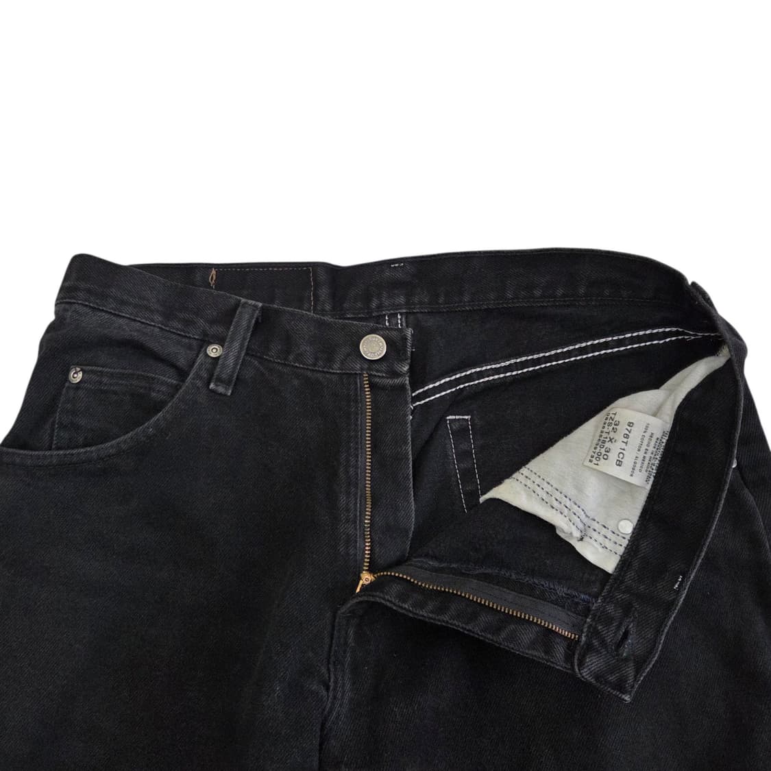 Wrangler 랭글러 00s 올드 빈티지 흑청 데님 팬츠 상품이미지2