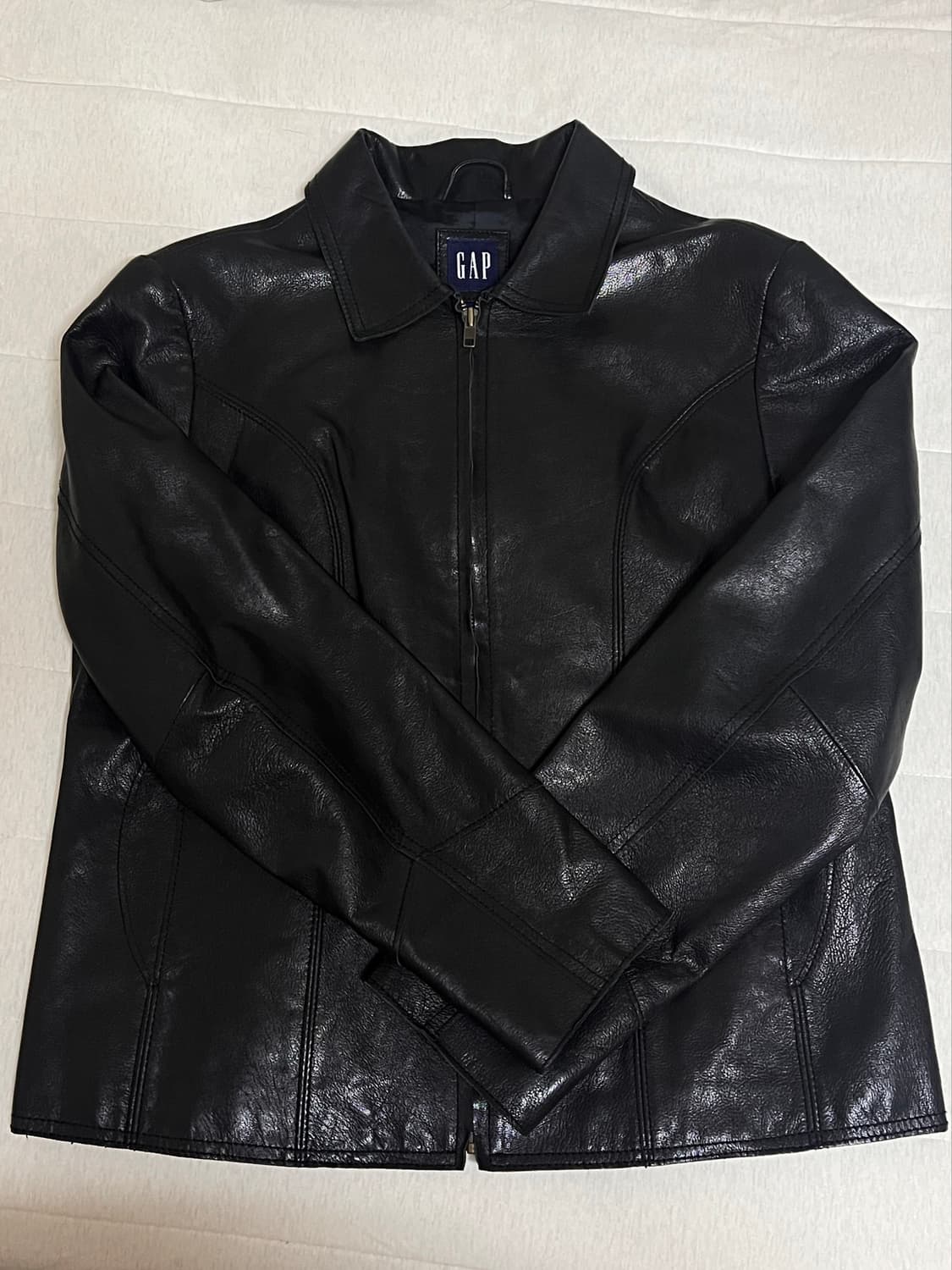 VINTAGE GAP SLIM LEATHER JACKET 상품이미지3