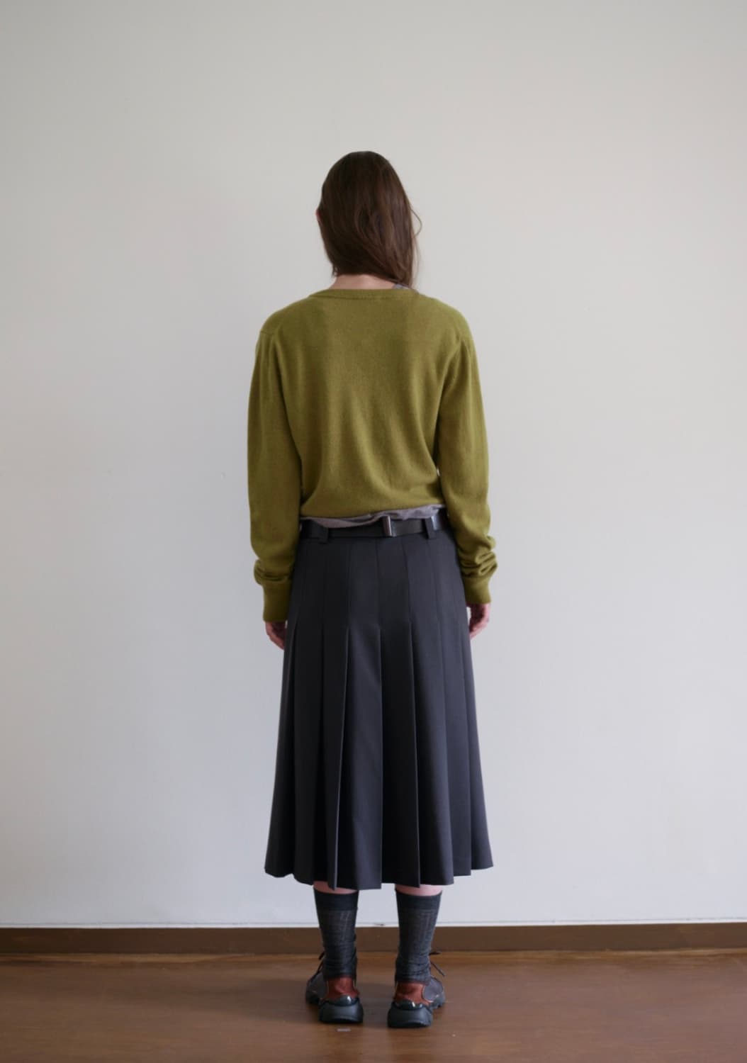 ARTTO 아르토 캐시미어 가디건 올리브 상품이미지4