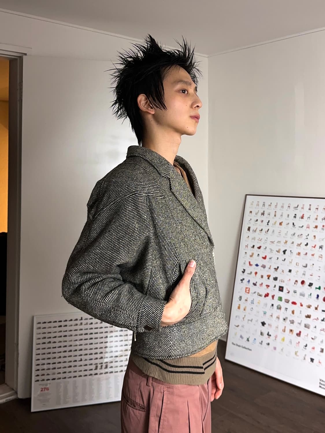 Ascot Tokyo Style 자카드 크롭 오버 봄버 상품이미지3