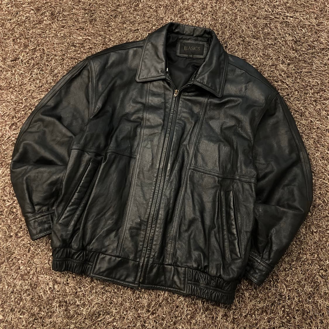 빈티지 소가죽 봄버 가죽 레더 자켓 상품이미지1